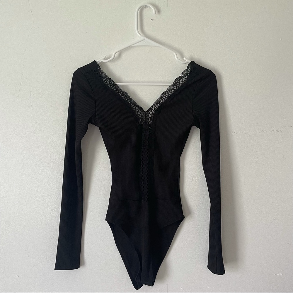 black lacy leotard 🖤